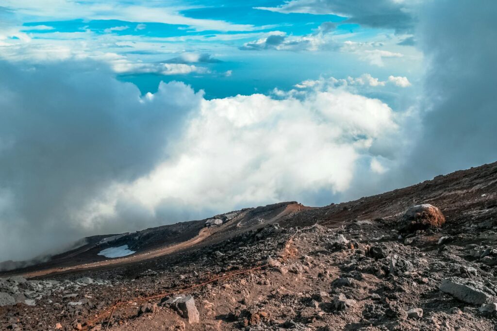 登山道の風景