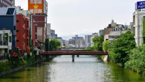 福岡の街並みの全景