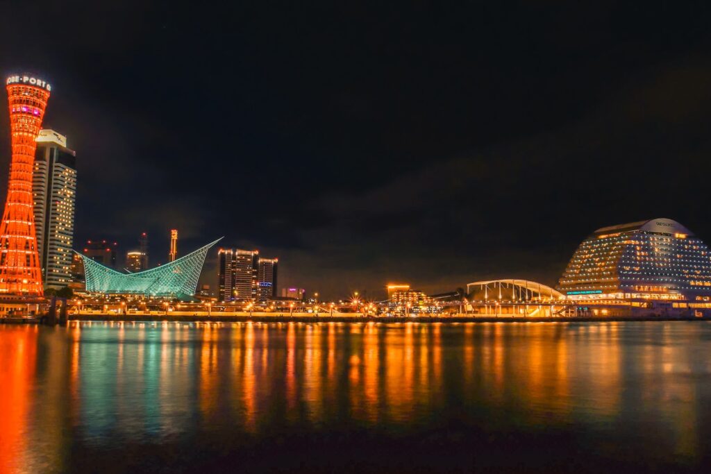 夜の港湾エリア