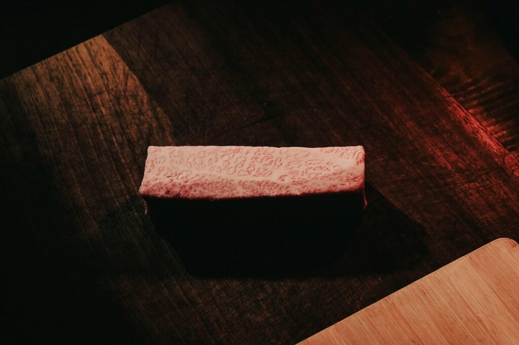 ステーキの盛り付け